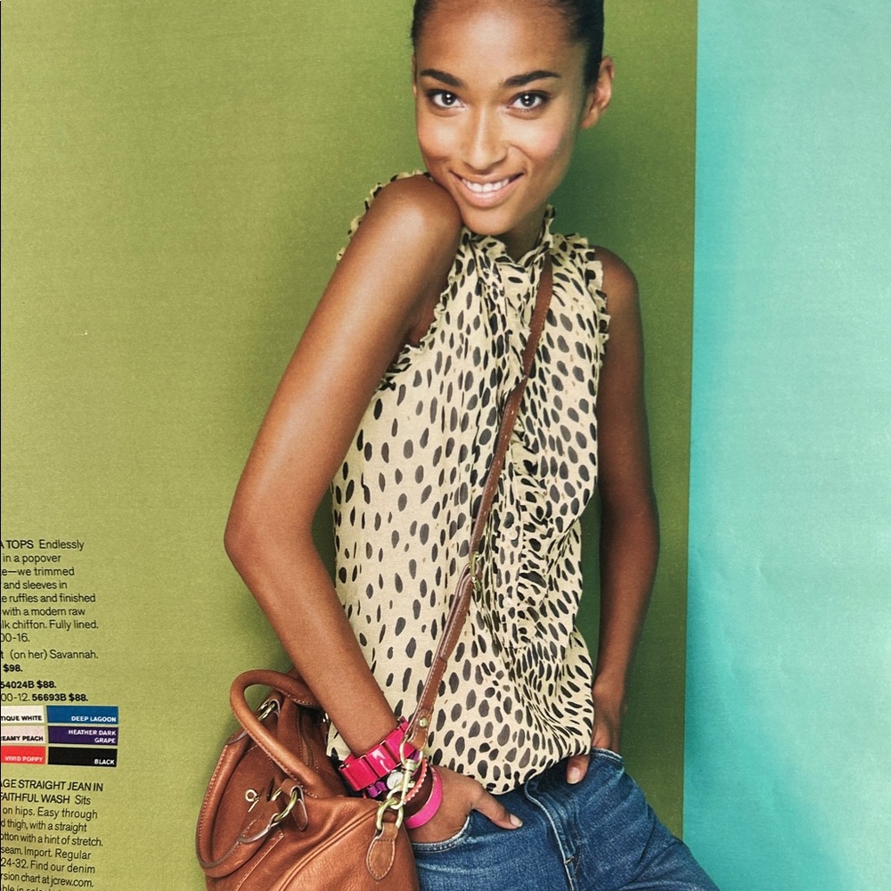 NWT J. Crew Silk Blouse with Animal Print